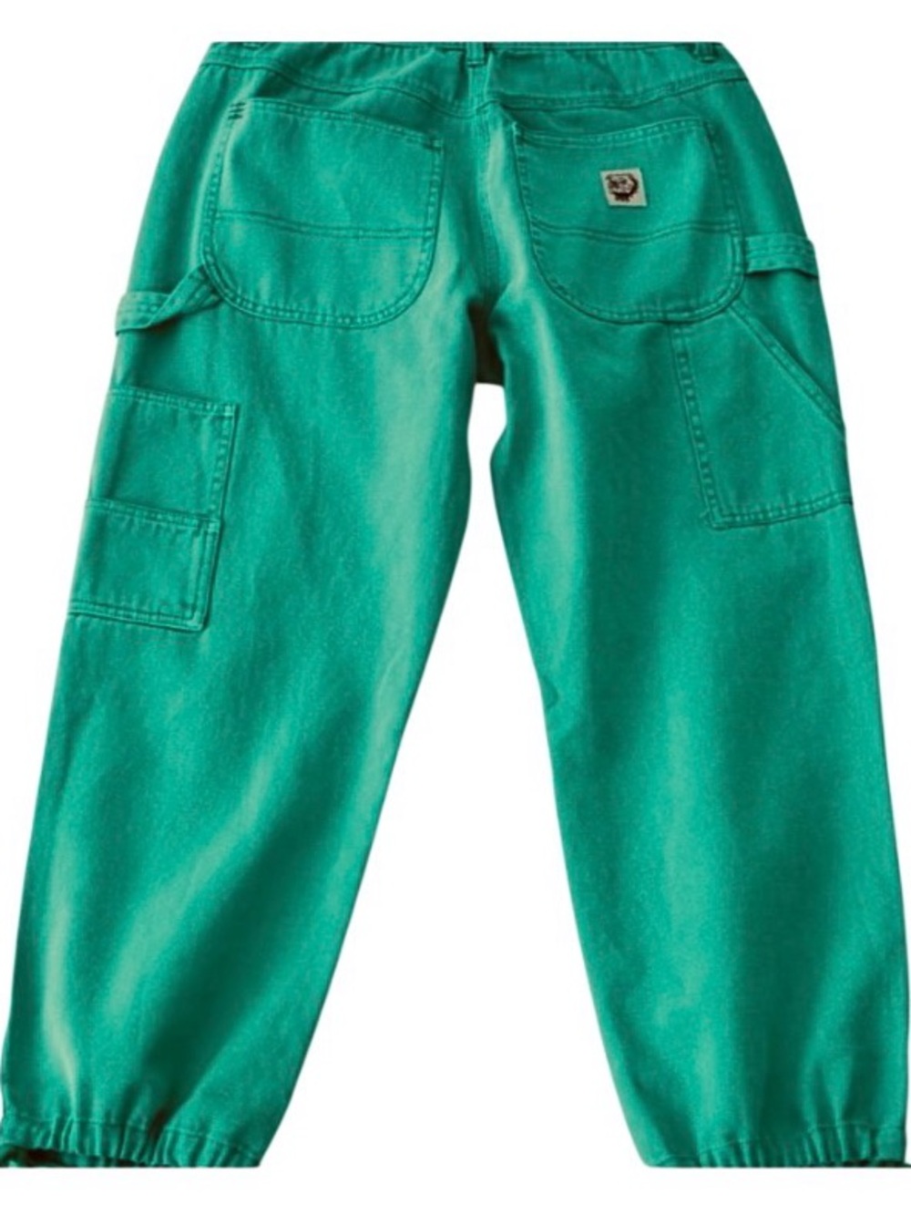 URBAN OUTFITTERS CROPPED GREEN UTILITY JOGGERS